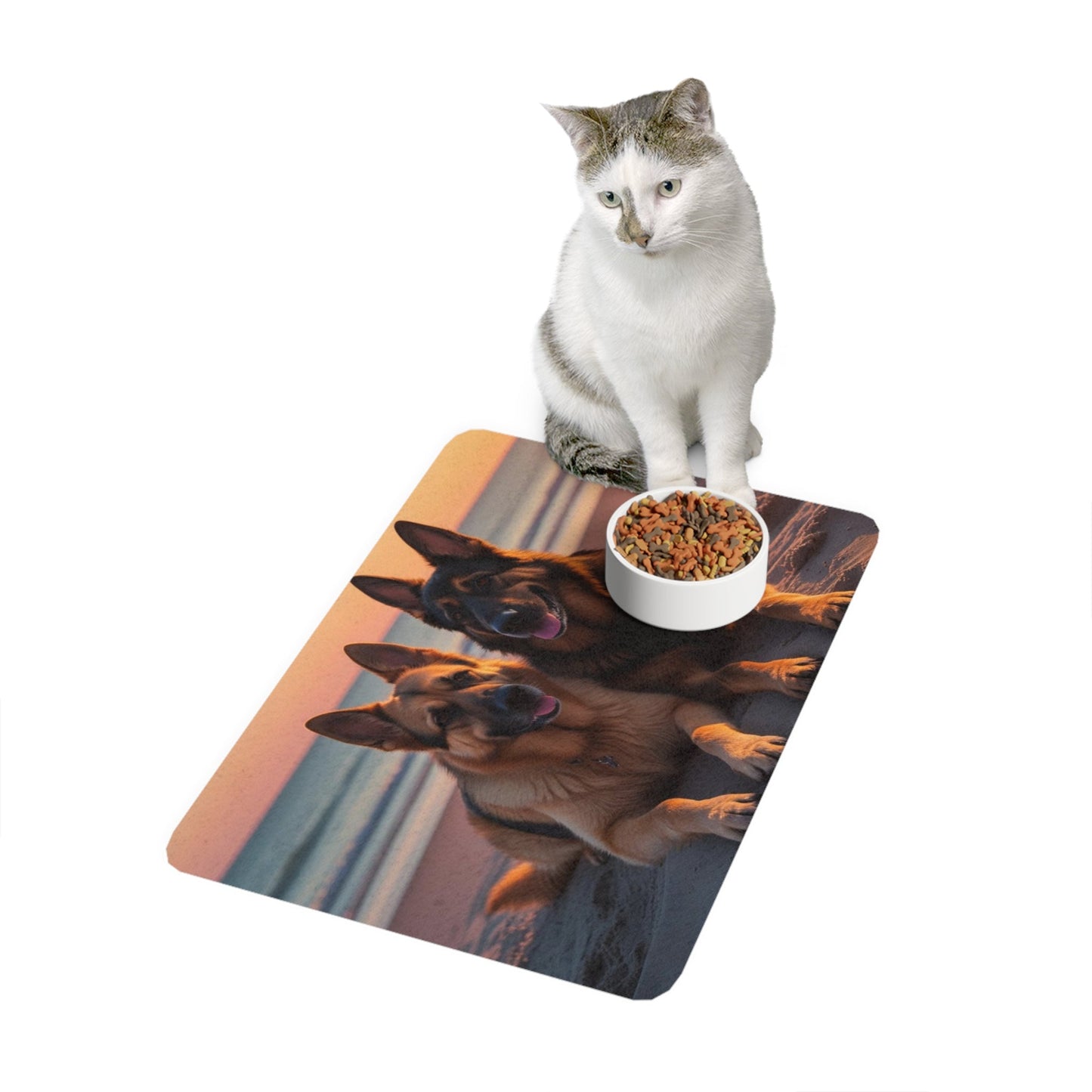 Tapis antidérapant pour animaux de compagnie – Tapis d'alimentation étanche pour chiens
