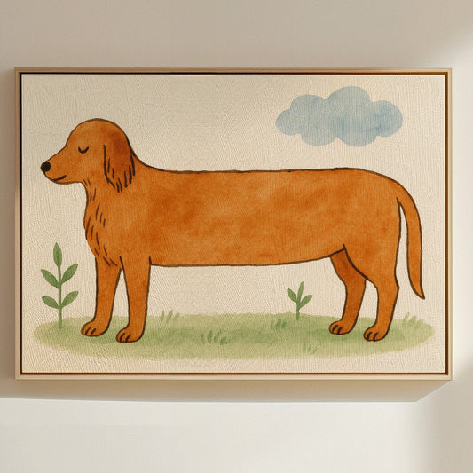 Golden Retriever sous ciel bleu