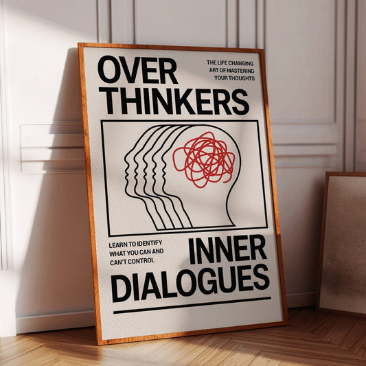 Overthinkers Inner Dialogues – Bold Modern Mental Health Print