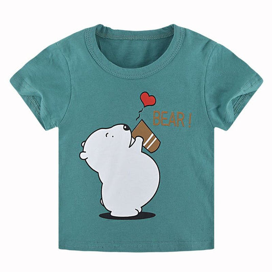 Boys' Short Sleeve T-Shirt — Fun Prints, Pure Cotton