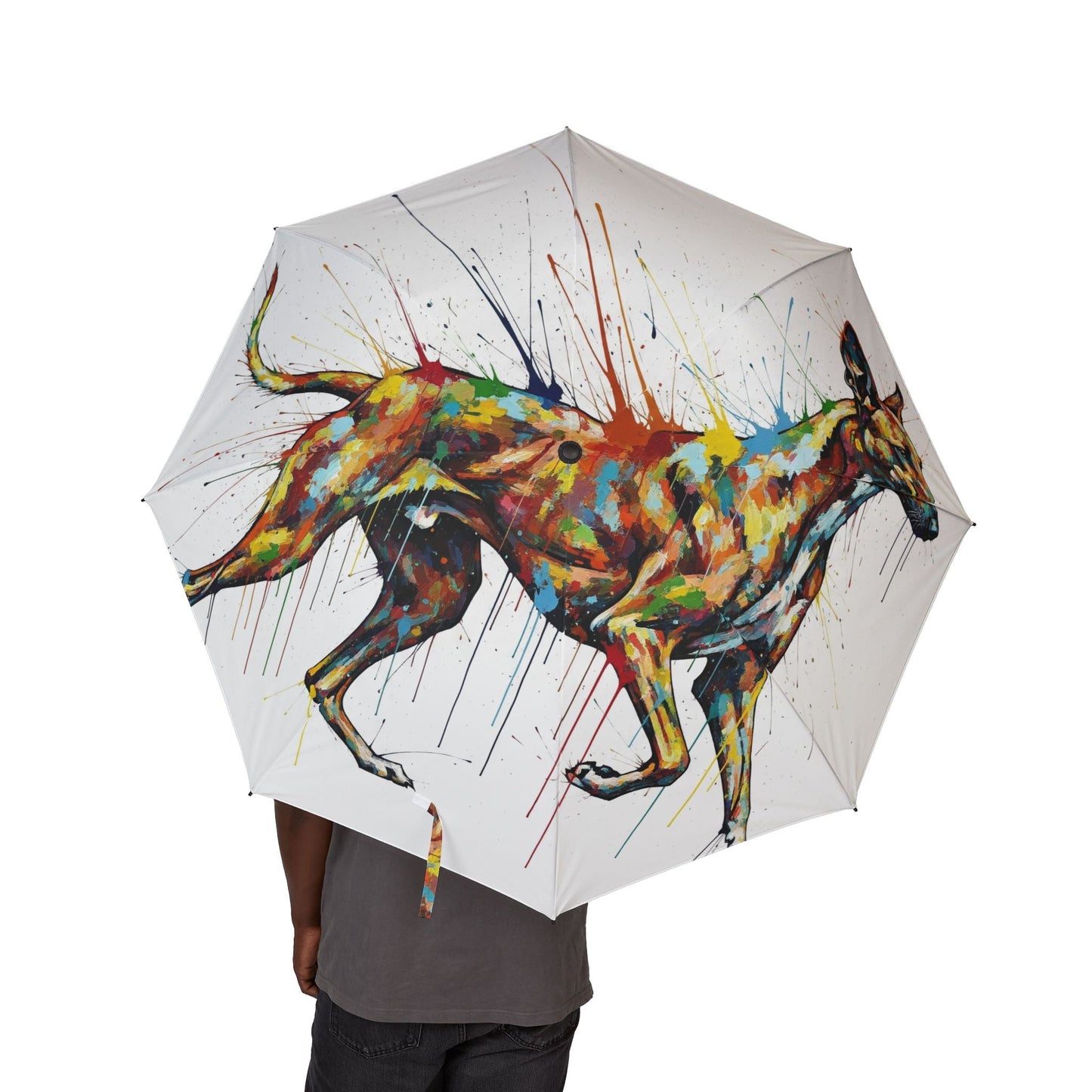 48" Semi-Automatic Umbrella – Windproof Large Travel Rain Umbrella