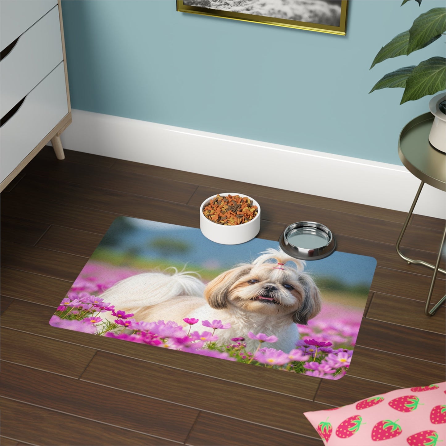 Tapis antidérapant pour animaux de compagnie – Tapis d'alimentation étanche pour chiens