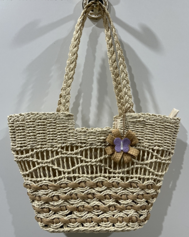 Hollowed-out fashion shoulder bag-Beige-Paper-40 * 11 *25cm-1 piece
