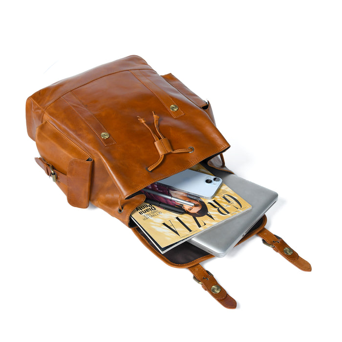 Earthen Lederrücksack für Laptops