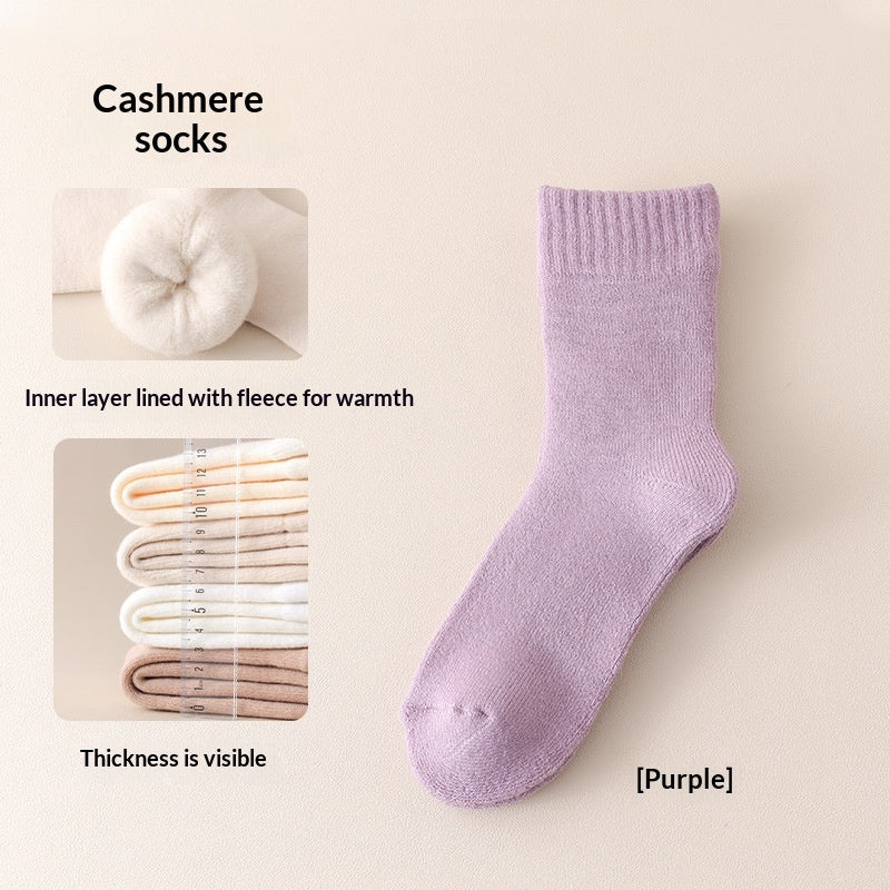 Fleece-lined Thick Sleep Maternity Socks Wool Socks