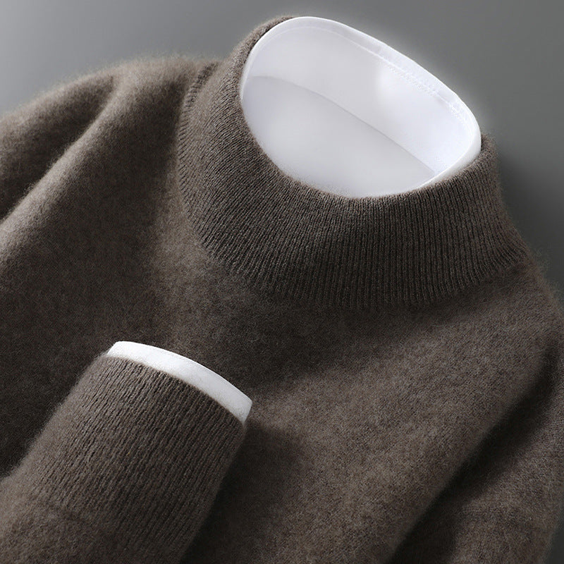 Men's Casual Loose-Fitting Cashmere Base-Layer Sweater