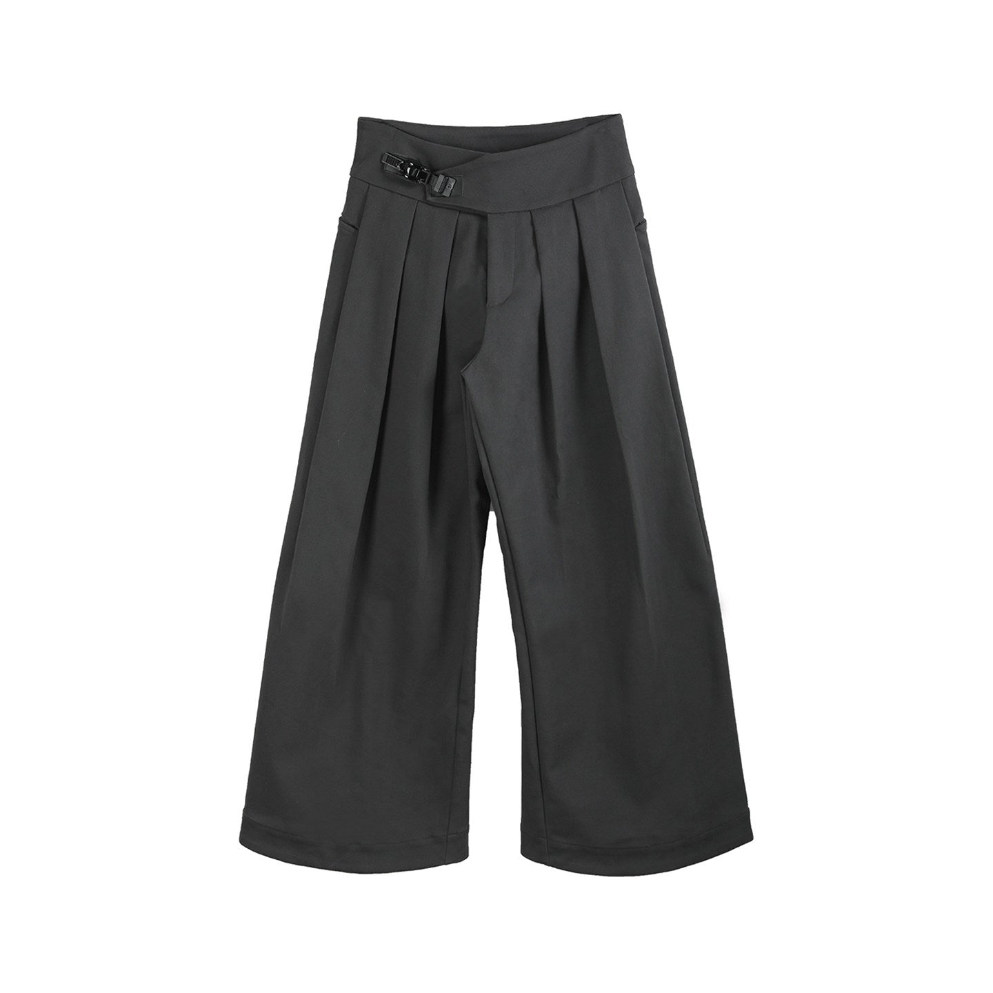 Minimalist-style Mens Tapered Trousers With Double Pleats And A Soft
