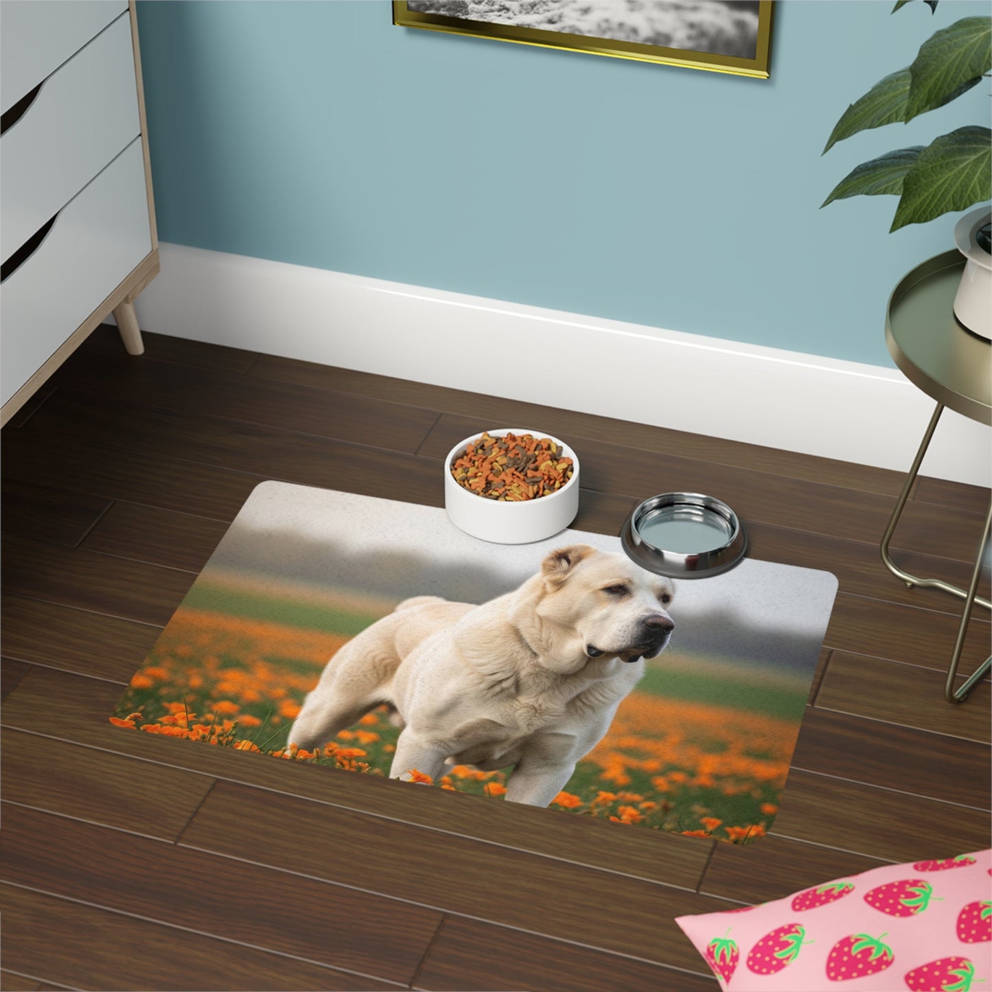 Rutschfeste Haustier-Futternapfunterlage – Wasserdichte Futtermatte für Hunde