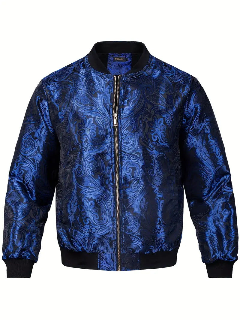 Mens Stylish Trendy Jacket With A Stand-up Collar