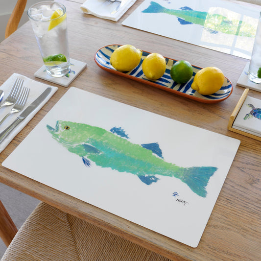 Sea Foam Bass Placemat | Ocean-Inspired