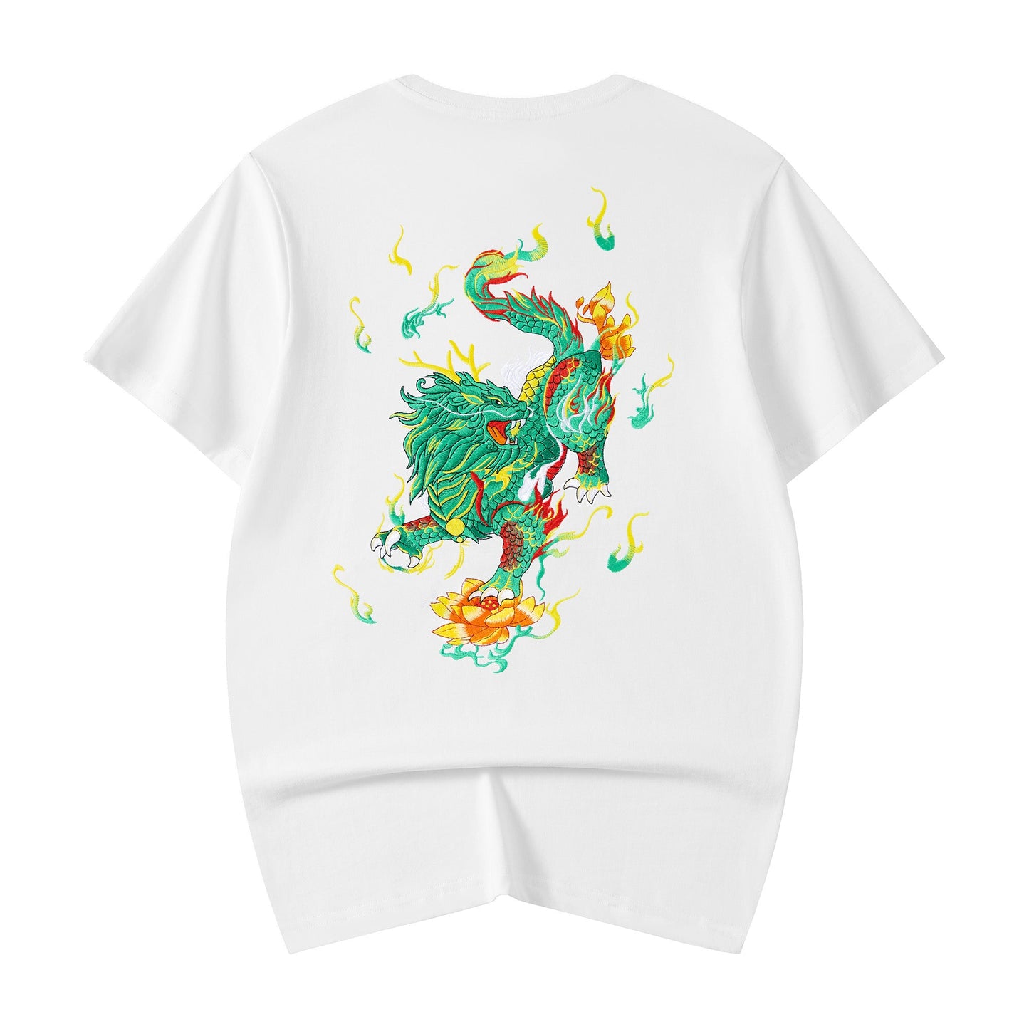 T-shirt brodé Kirin émeraude KH759