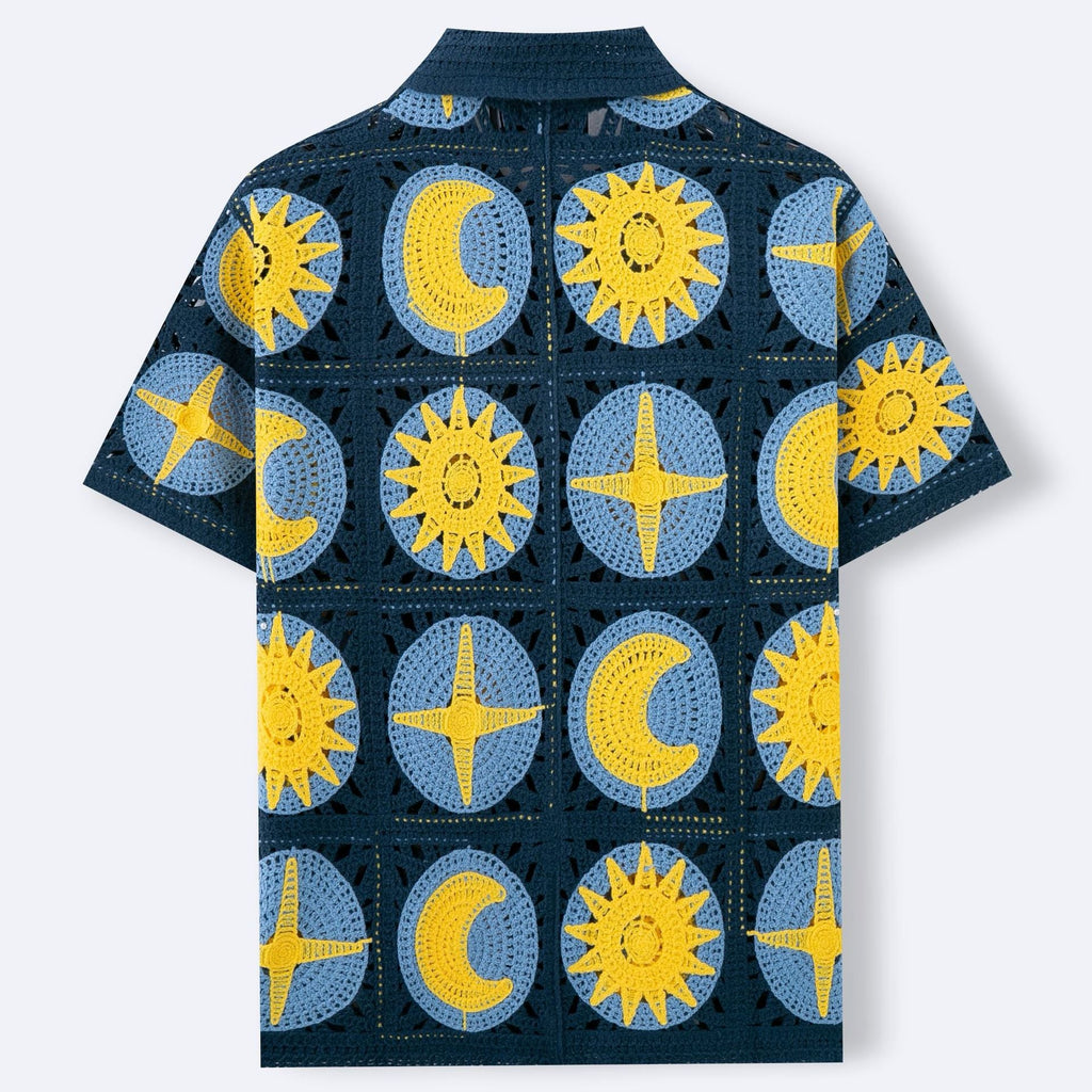 Men's Summer Short-sleeved Cardigan Sweater