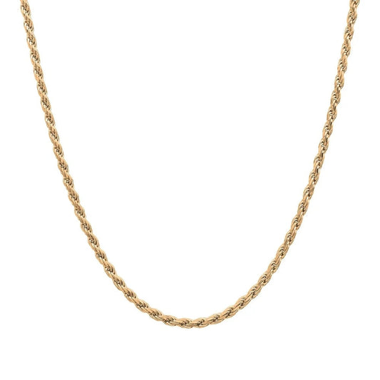 Collier en Chaîne Torsadée Or 18 carats sur Argent Sterling 925