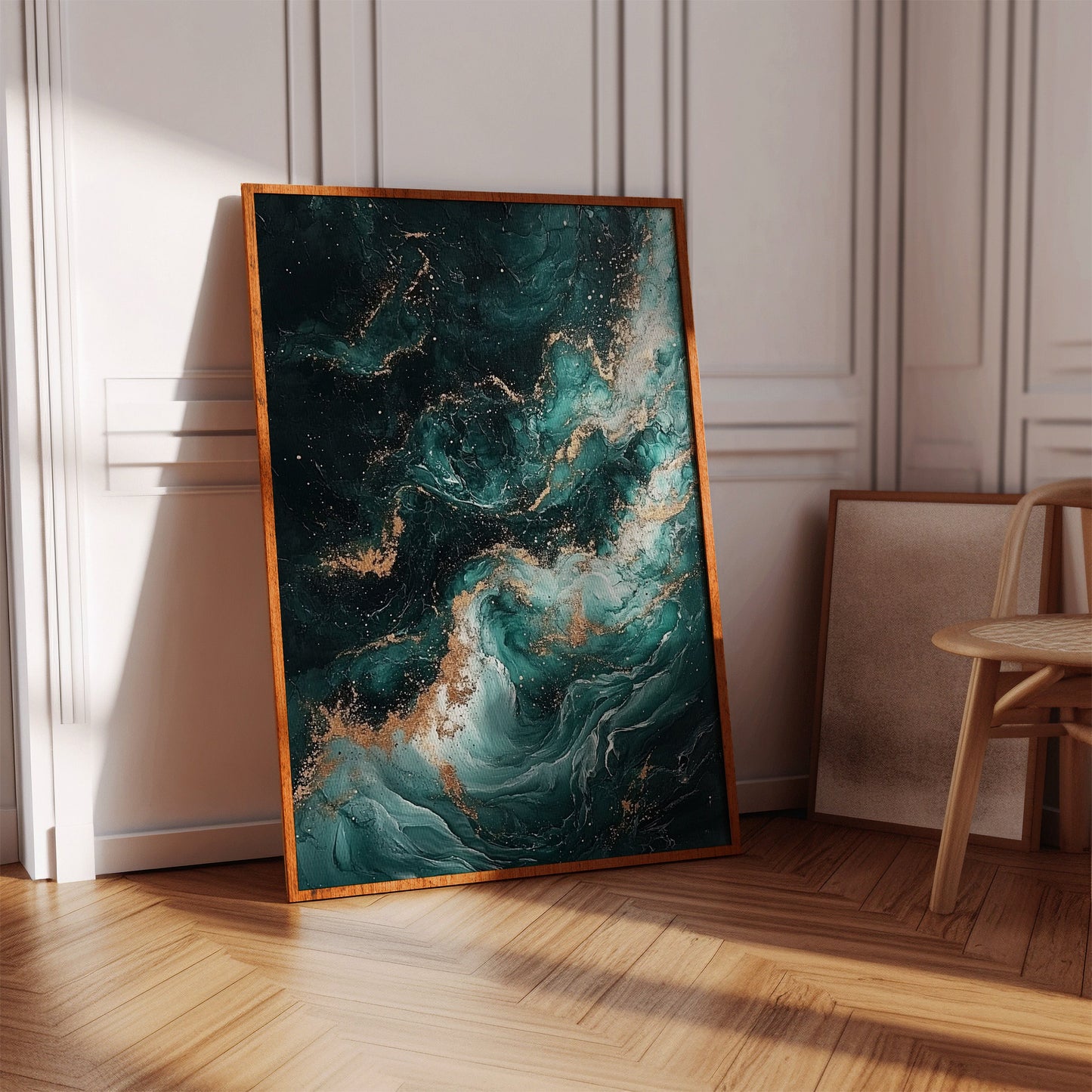 Himmlische Drift in Smaragd und Gold