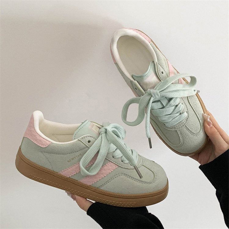 Retro Casual White Sneakers For Womenversatile And Perfect For Sports