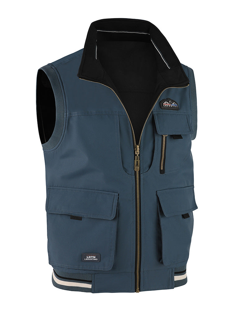Springautumn New Double-sided Vest For Men Wearable On Either Side