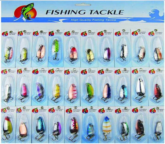 30-Piece Metal Spinnerbait Lures Set - Pike, Salmon, Bass Fishing