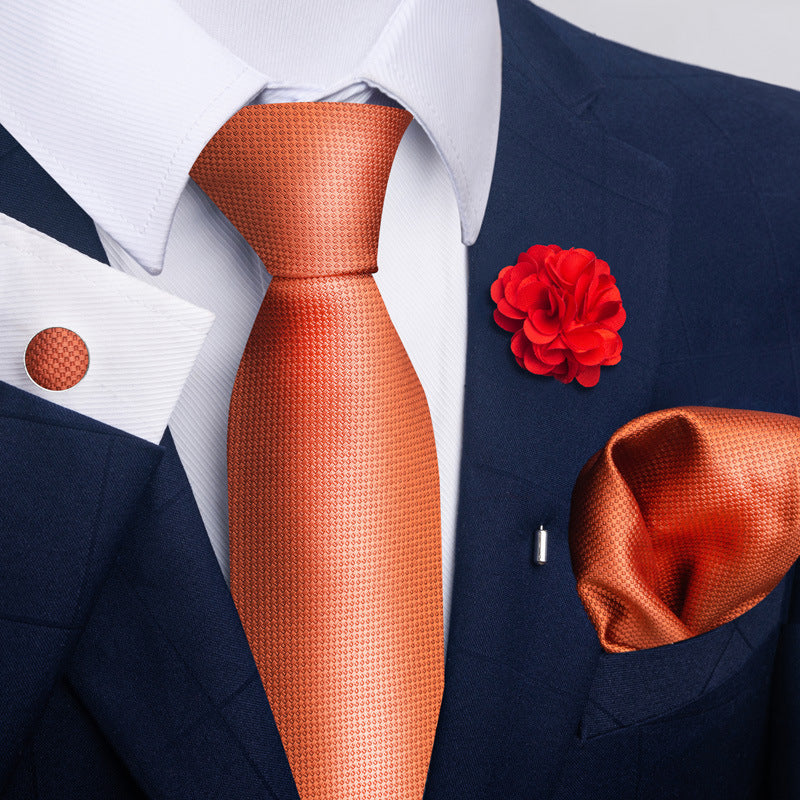 Men's Tie Suit Pocket Square Combo 8