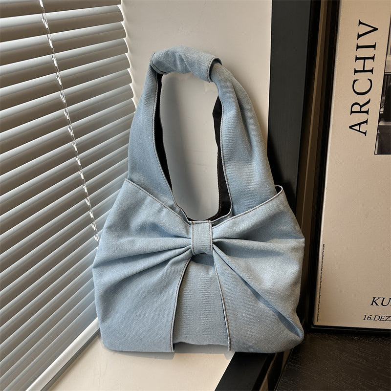 Denim Commuter Bag Large Capacity Trendy And Stylish Single-shoulder Design