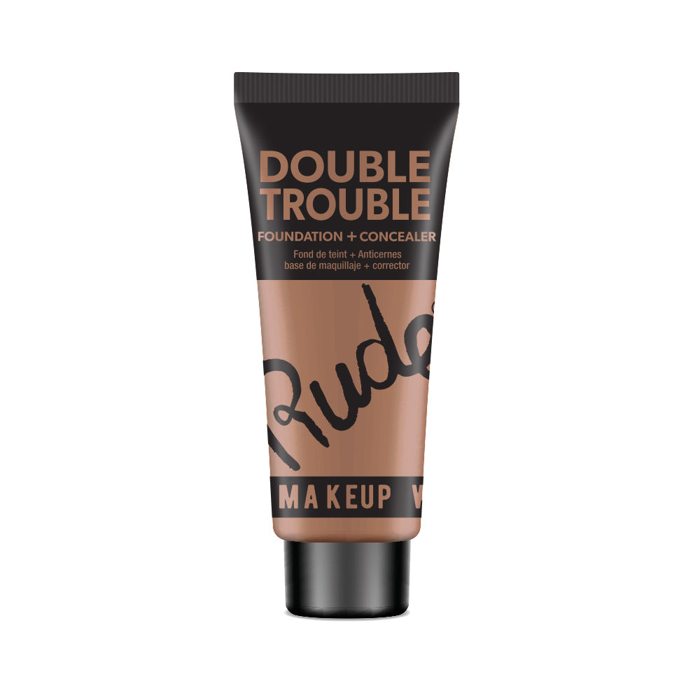 RUDE Double Trouble Fond de Teint + Anti-cernes - Noyer 19