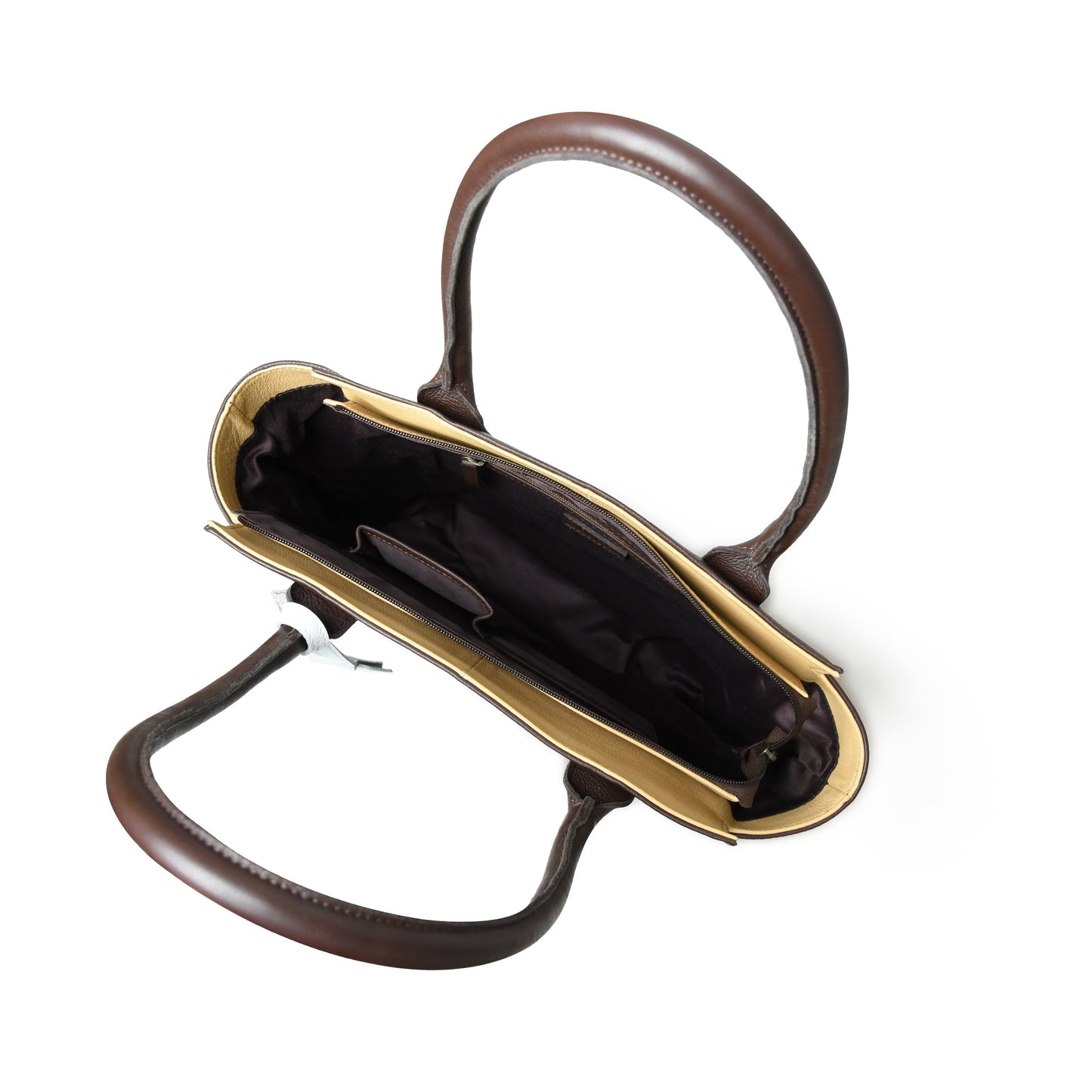 Kastanie Charm Braune Leder Tragetasche