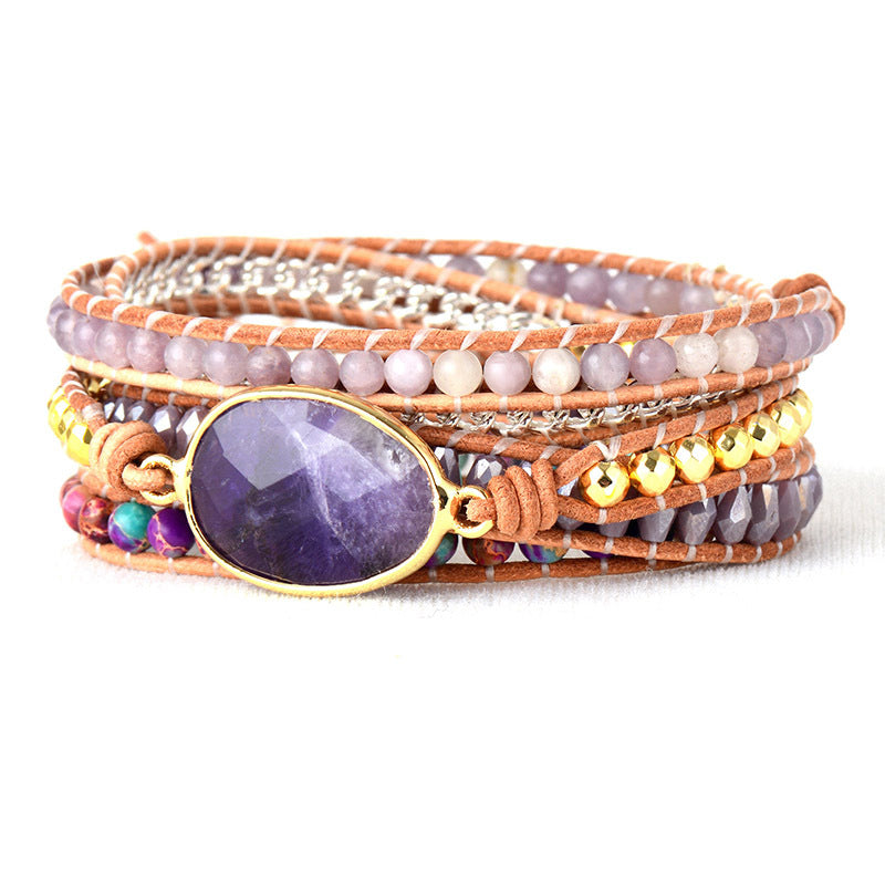 Multilayer Leather Hand-braided Wrap Bracelet