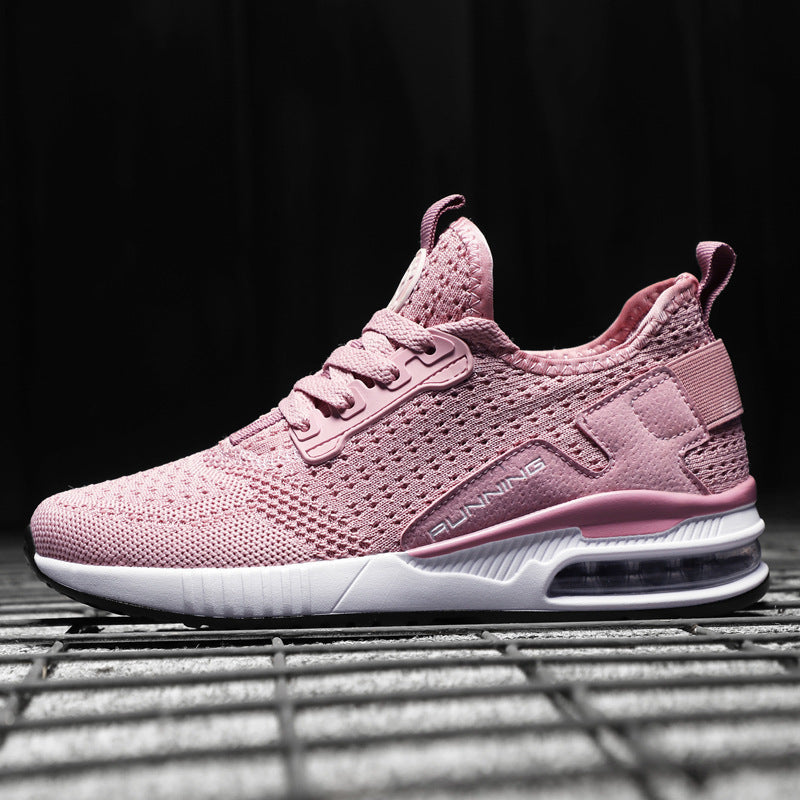 Womens Light Weight Running Sneakers Air Sole Breathable High Quality Sport Women Mesh Running Casual Slip On Flats Comfortable Walking Air Cushion Sneakers