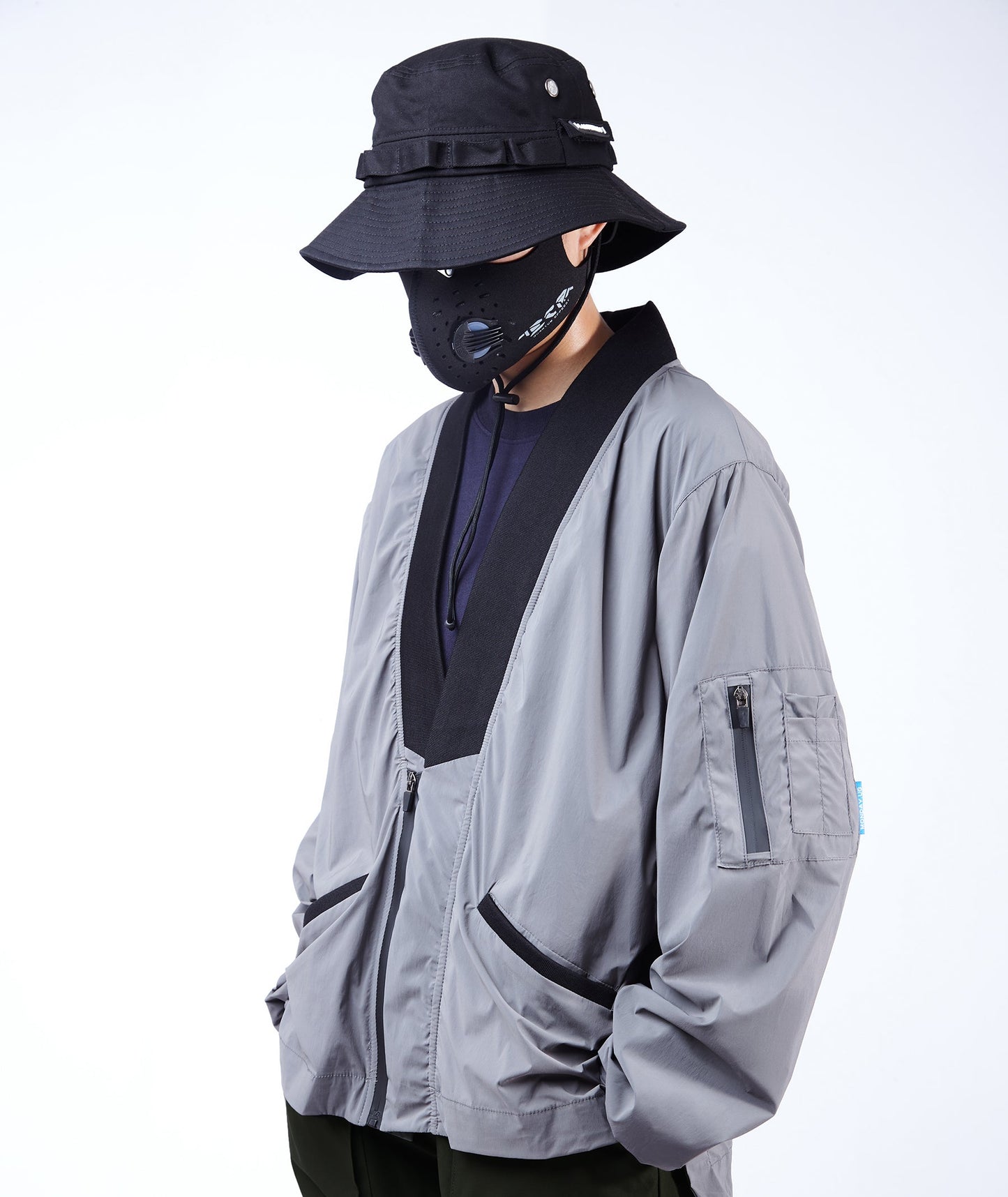 Chemise kimono APT2809 grise