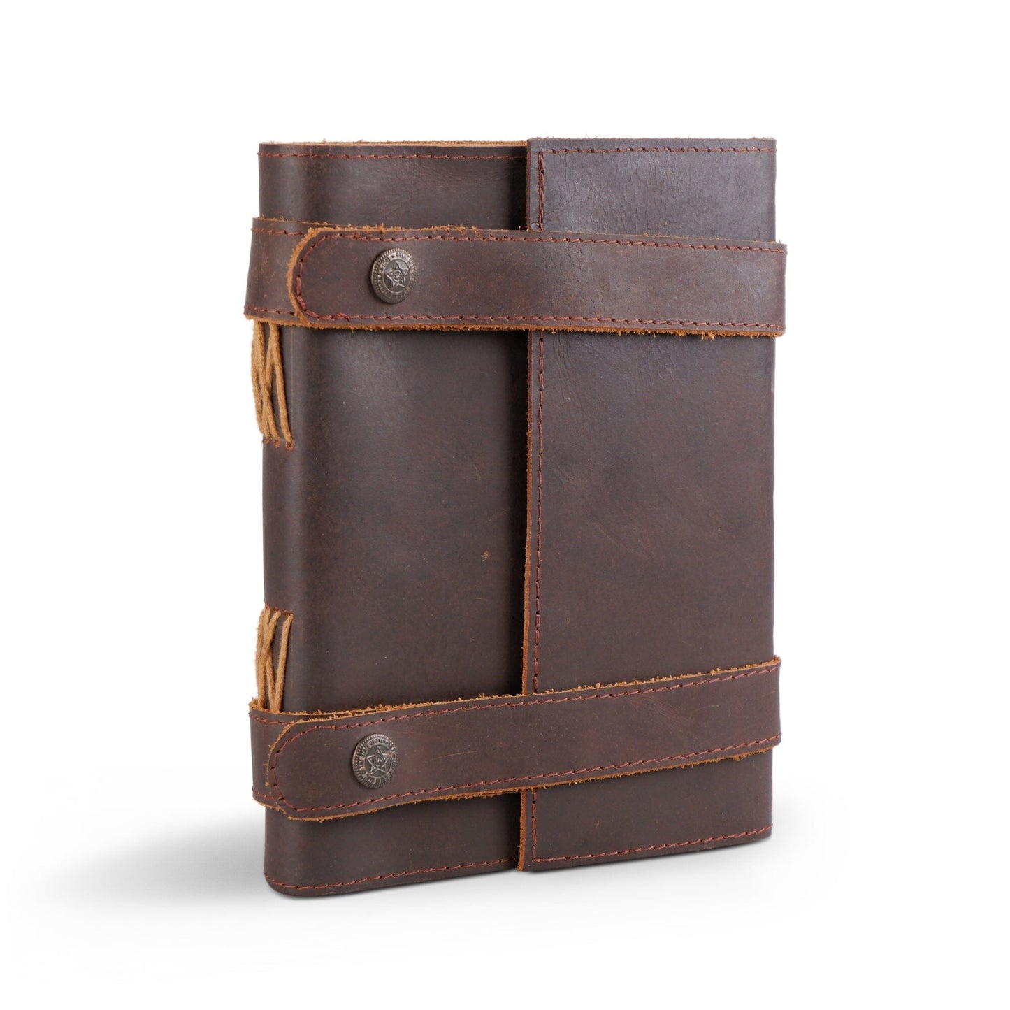 Vintage Dunkelbraunes Lederjournal