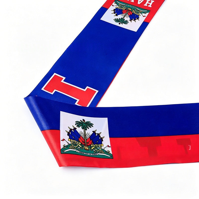 Haiti World Fan Scarf Satin Neck Warmer