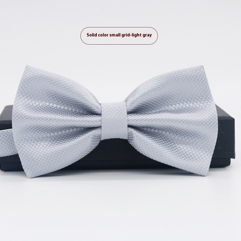 Men's Solid Color Formal Wear Wedding Business Casual Groom Groomsman Bow Tie