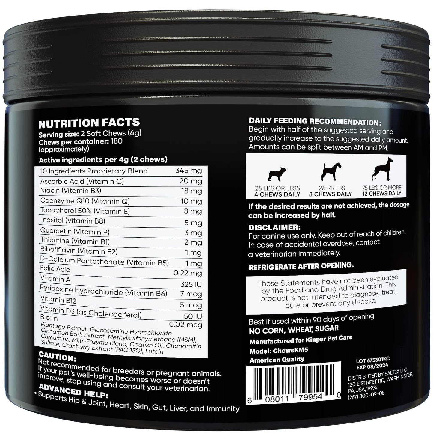Dog Multivitamin 15-in-1 Immune Digestion Joint & Heart Health