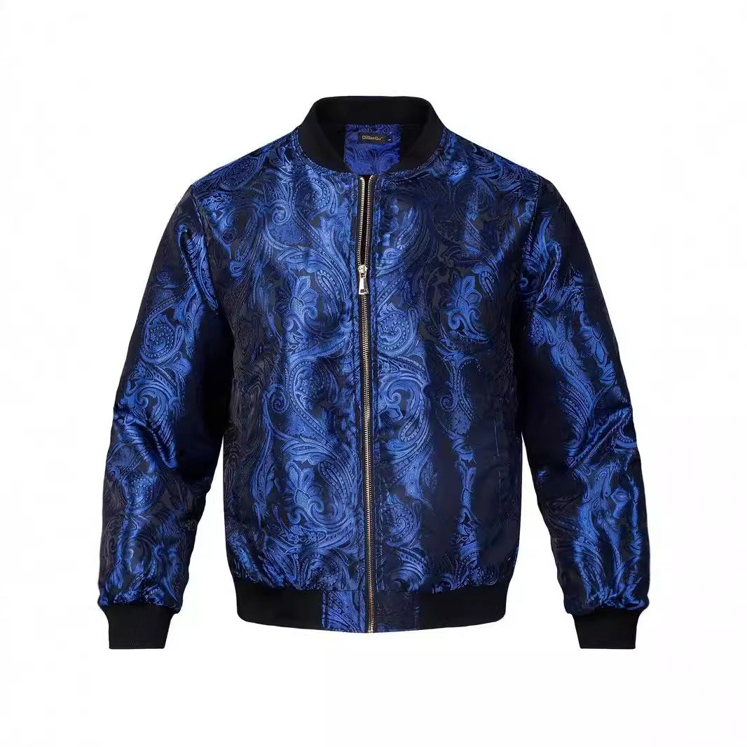 Mens Stylish Trendy Jacket With A Stand-up Collar