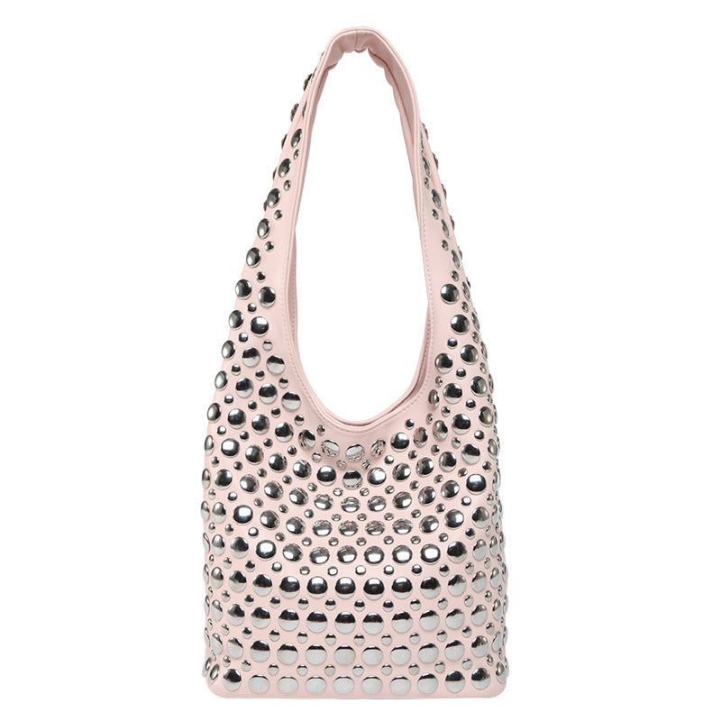 New Punk-style Studded Single-shoulder Bag