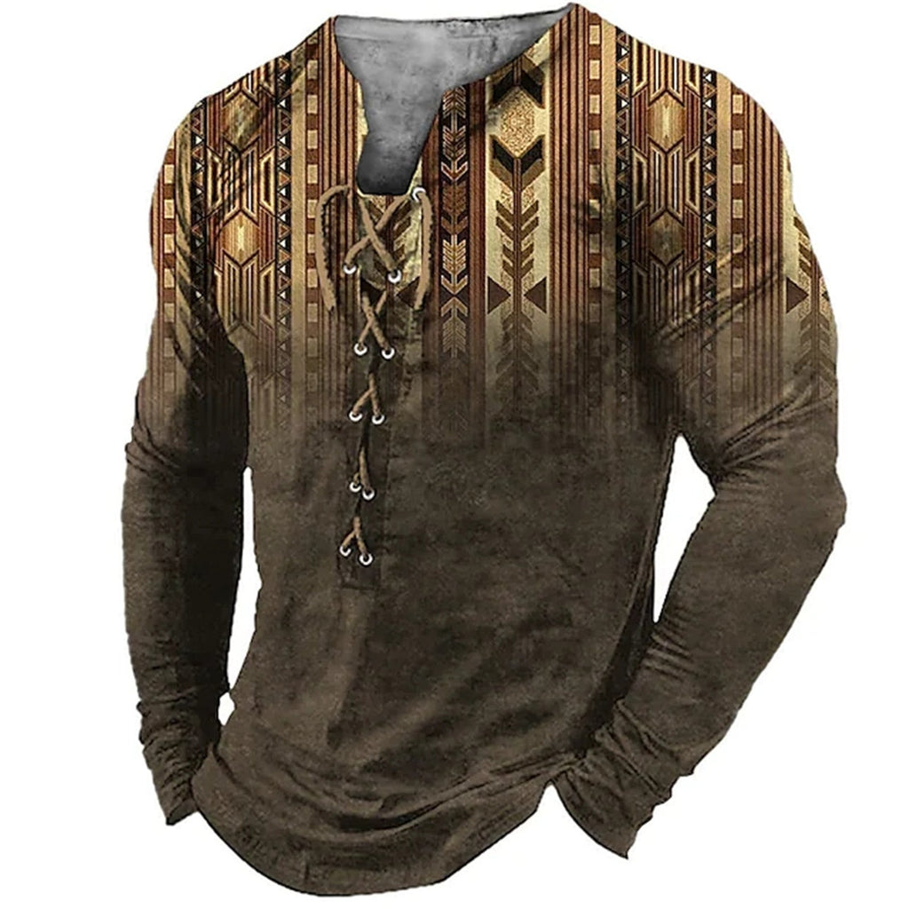 3D European American Sports Long Sleeve Shirt