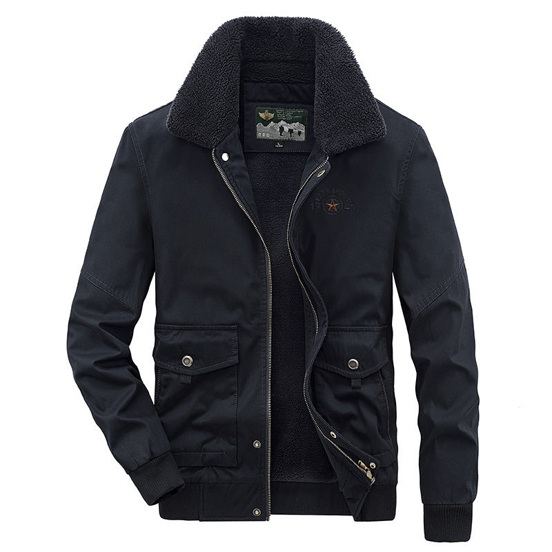 Multi-pocket Casual Cotton Jacket For Young And Middle-aged Adults