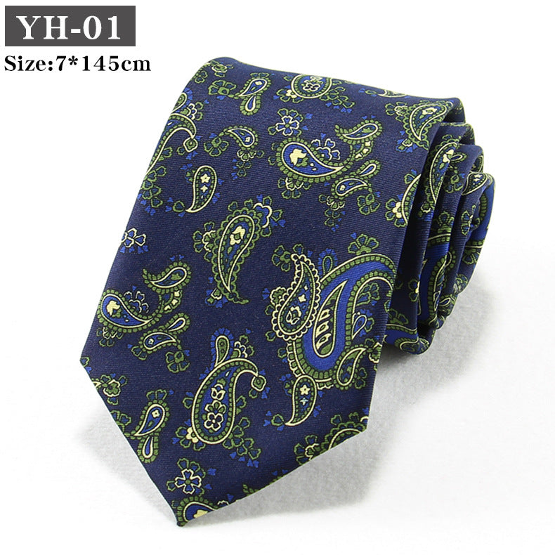 Korean-style Retro Hong Kong style Floral Casual Tie