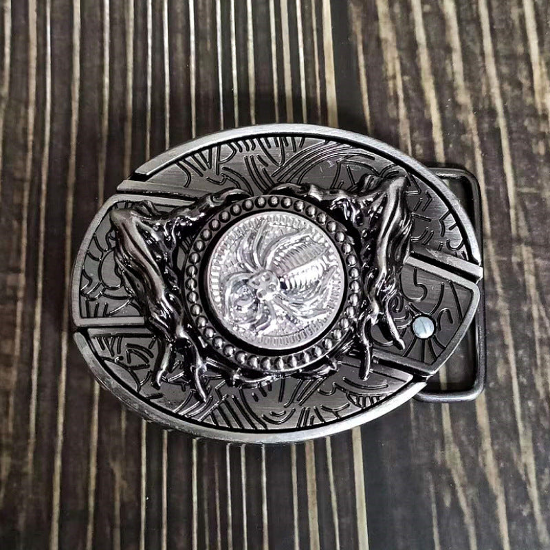 Smooth Buckle For Self-defense Trendy Punk-style Belt Buckle With A Distinctive Look