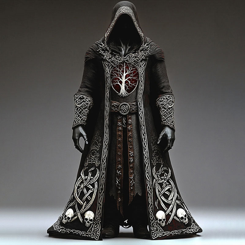 Abstract Long-sleeved Cape Coat For Casual Men's Cardigan