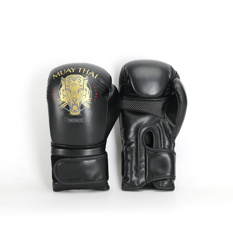Boys Muay Thai Boxing Training With A Punching Bag And Gloves