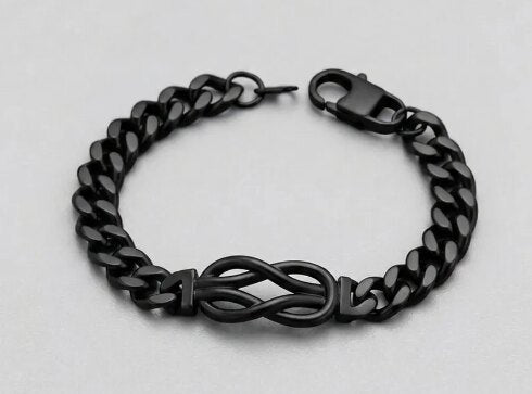 Stainless Steel Mens Leather Bracelet