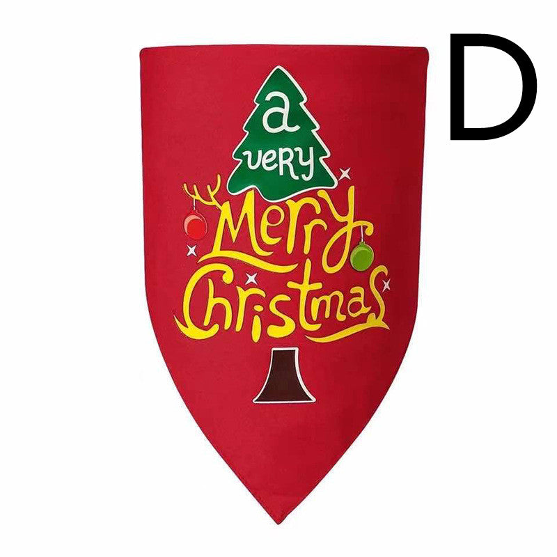 Christmas Dog Triangle Bandana Double-layer Dog Bandana