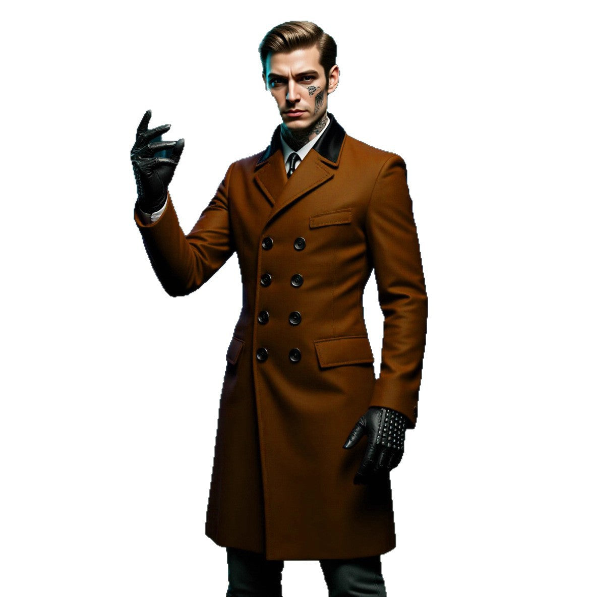 Mens Lined Wool Coat For Fall And Winter