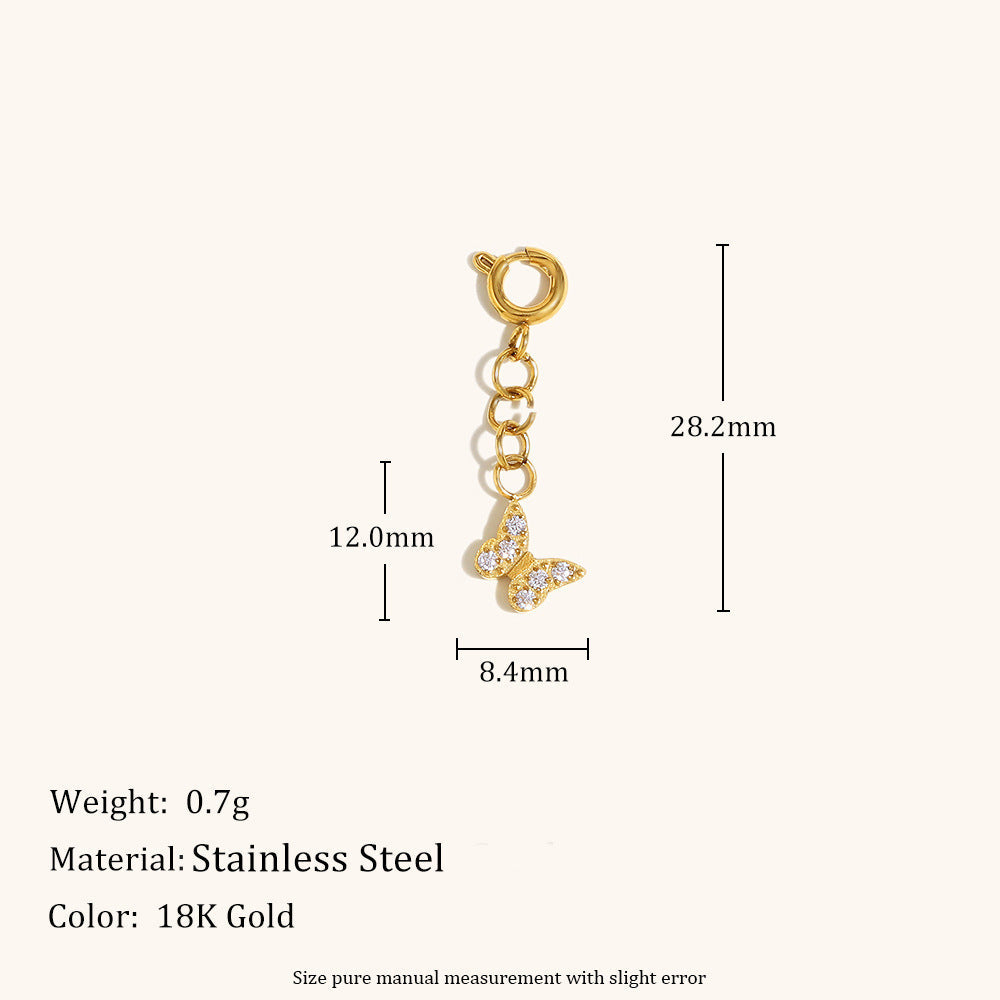European And American Cross-border Spring-ring Pendant Stainless Steel Plated