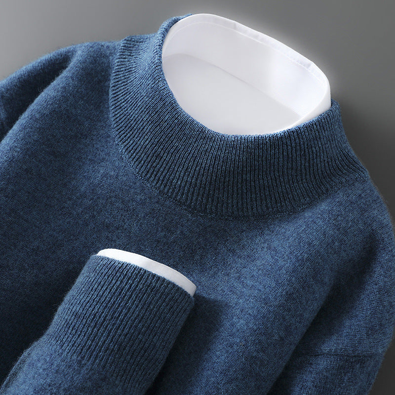 Men's Casual Loose-Fitting Cashmere Base-Layer Sweater