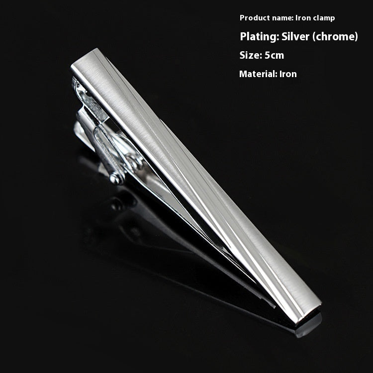 Men's Formal Wear Business Silver Simple Fashion Short Tie Clip