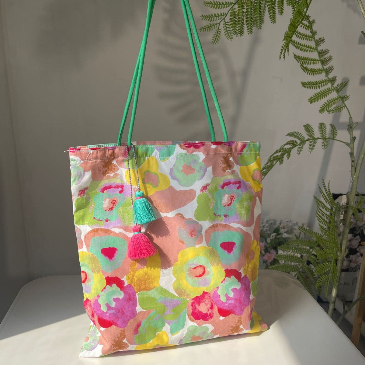 Floral-print Large-capacity Womens Shoulder Bag