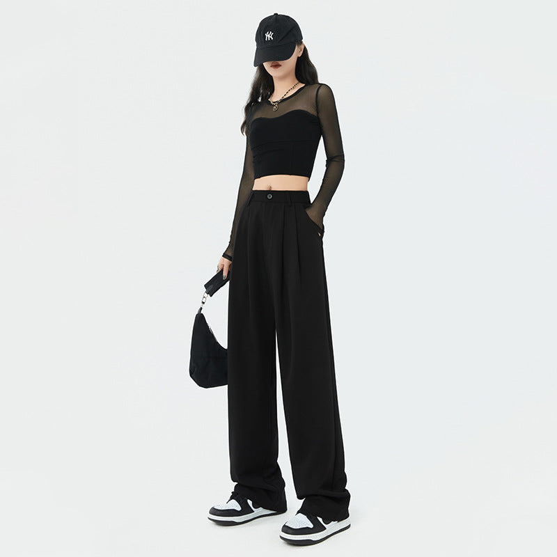 Hot Girl Fashionable Wide Leg Pants Women