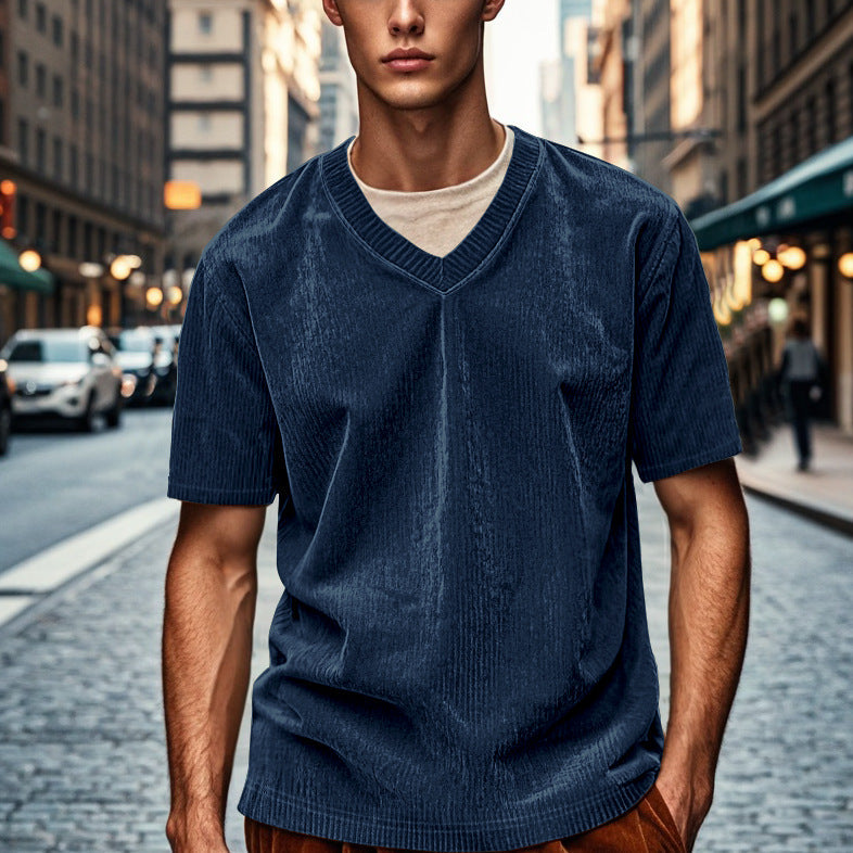 American-style Loose-fit Casual Mens T-shirt