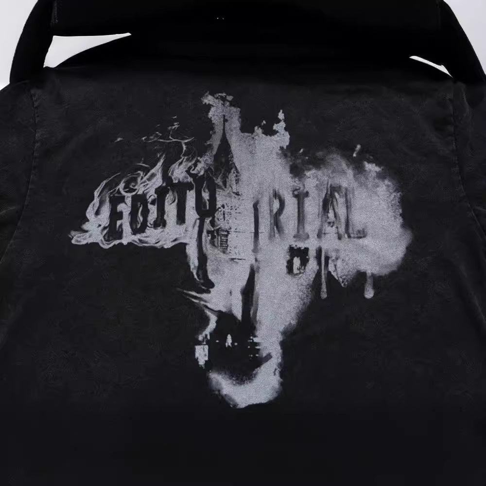 American Fashion Brand Washed Short Sleeve Shirt